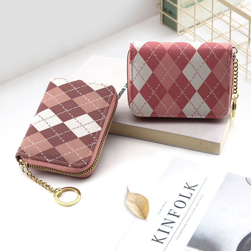 Diamond Zipper Coin Purse Large Capacity