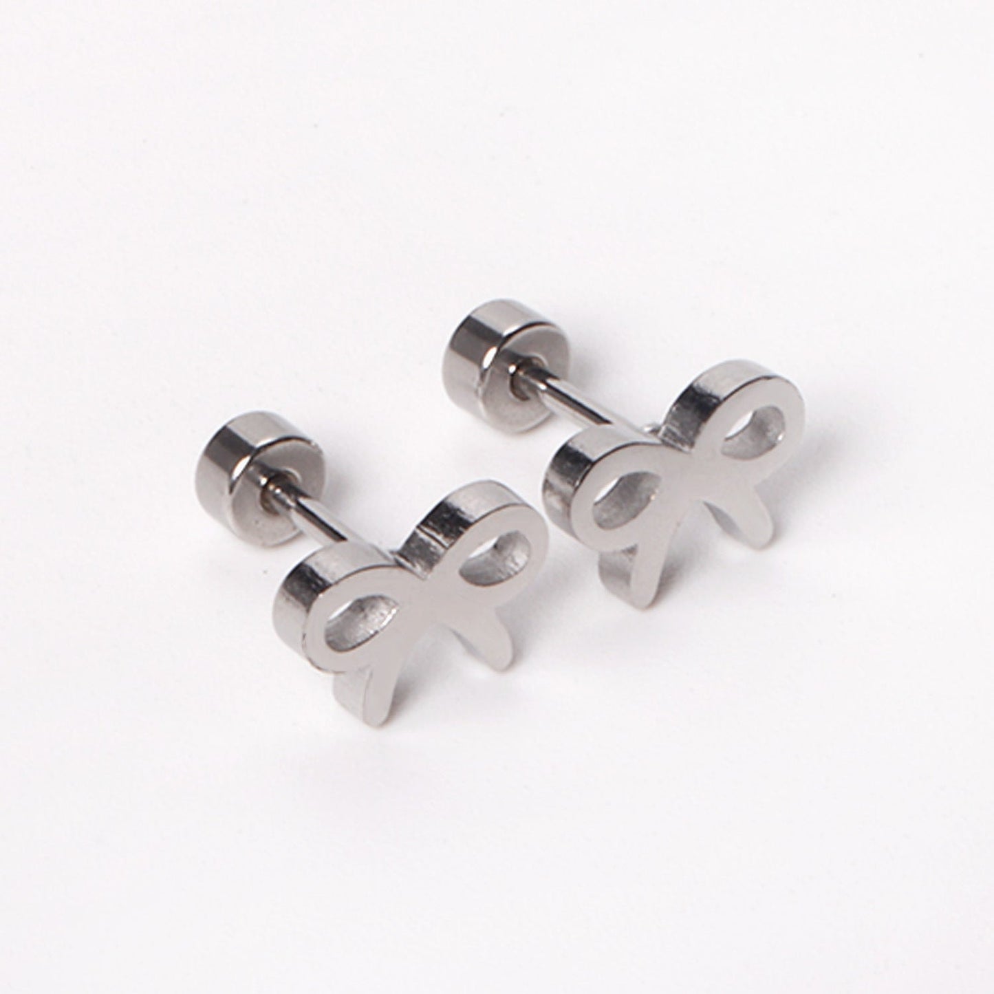 European And American Bow-knot Screw-back Stud Earrings