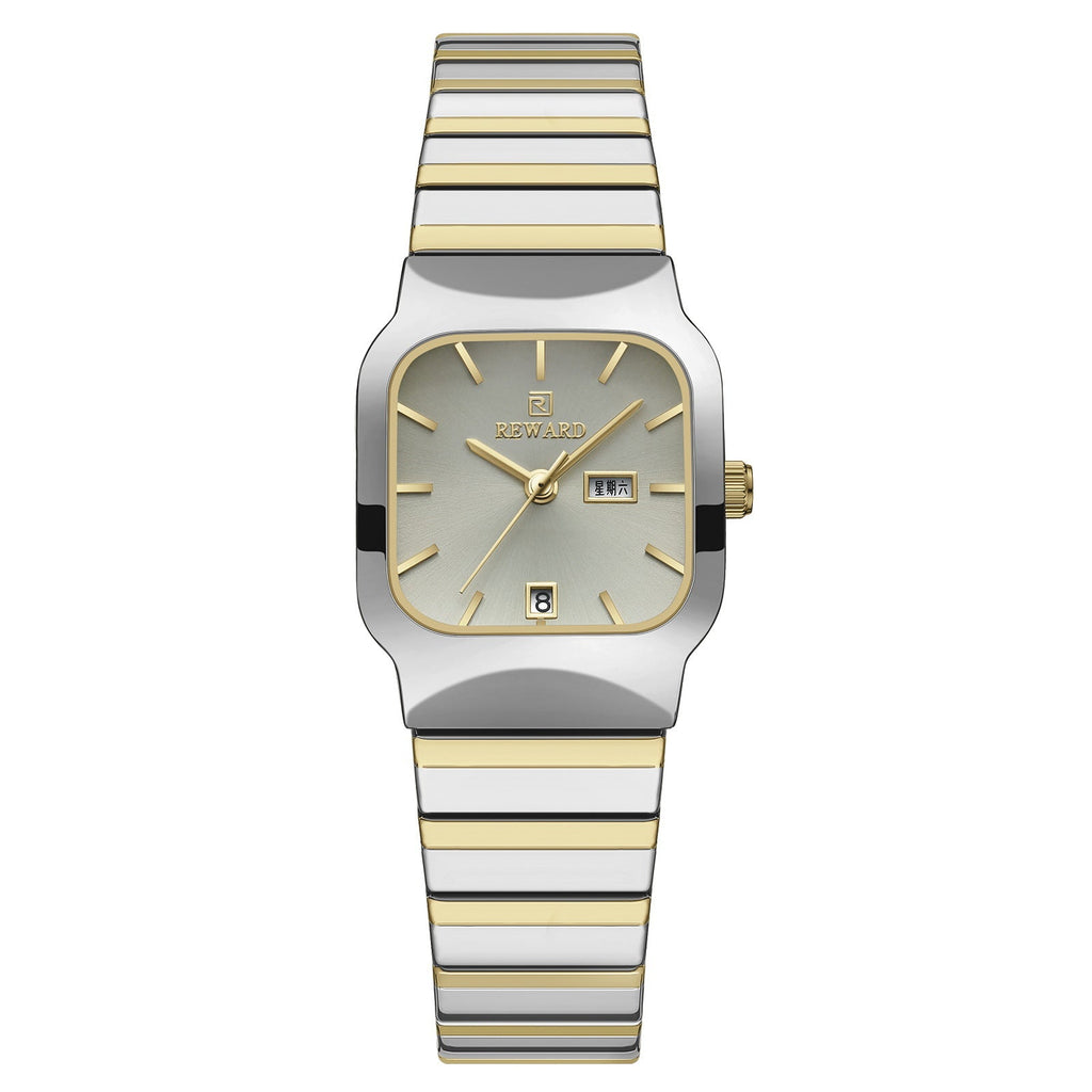 Square Double-point Casual Couple Functional Watch
