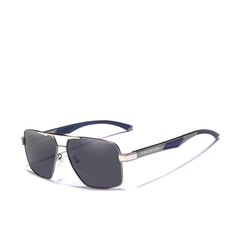Luxuriöse, hochwertige moderne Aluminium-Herren-Sonnenbrille Polarisierte Gläser Markendesign Bügel Sonnenbrille Spiegelgläser Oculos de sol mit UV400 Schutz