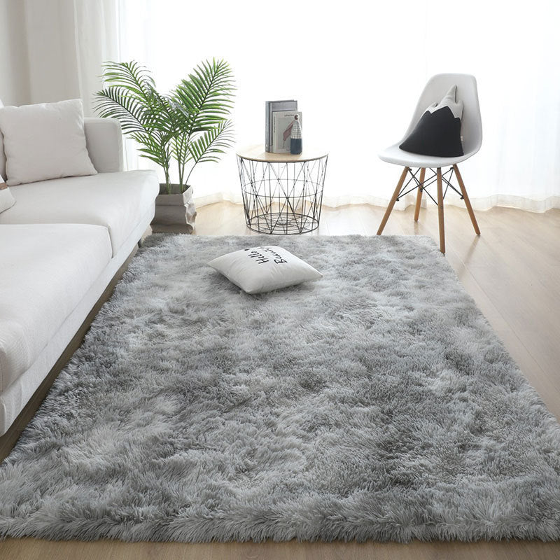 Silk Hair Tie-dyed Carpet Hair Plush Living Room Bedroom And Household