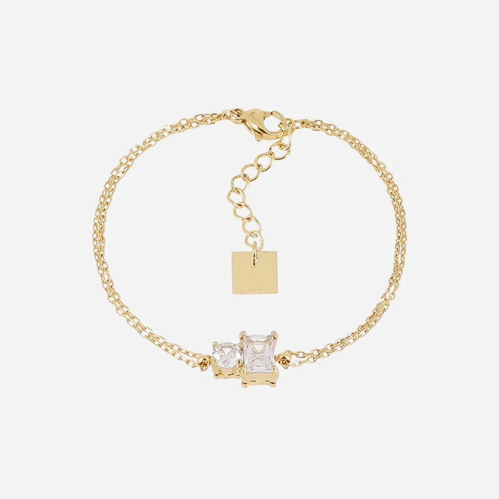 Double-diamond Double-layer Chain Bracelet