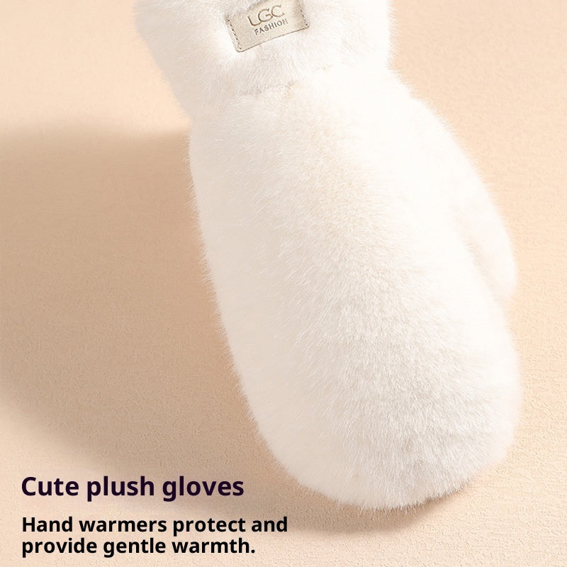 Plush Winter Warmth Fleece-lined Thickened Outdoor Cold-proof Windproof