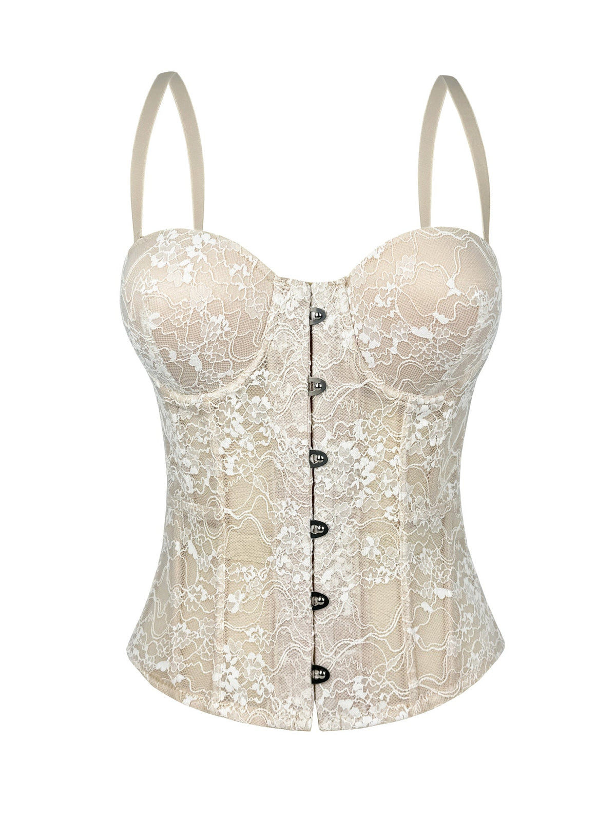New Cross-Border Lace Embroidered Fishbone Corset Slimming Camisole Pure Desire Tube Top Outfit Fishbone Top
