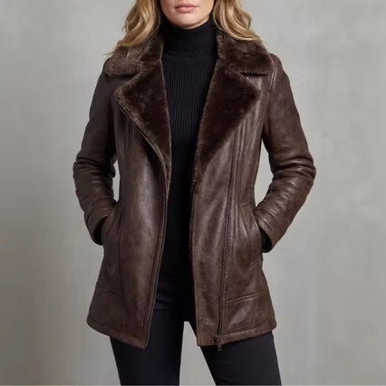 Single-layer Fur-and-leather Jacket Faux-fur Cross-border Fluffy Coat