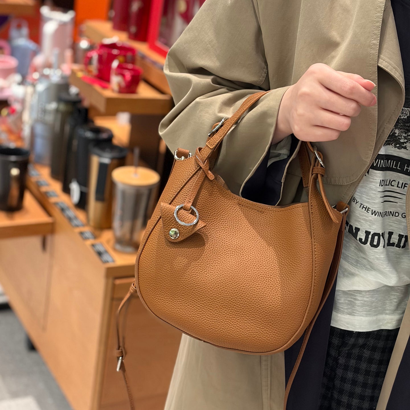 Top-grain Cowhide Hand-grain Tote Bag, High-end Versatile Small-batch Cross-border Genuine Leather Women's Bag