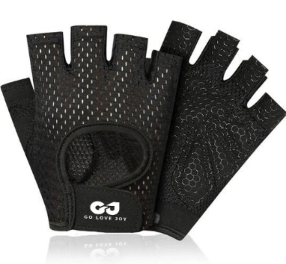 Cycling Butterfly Mesh Breathable Thin Fitness Half-finger Gloves
