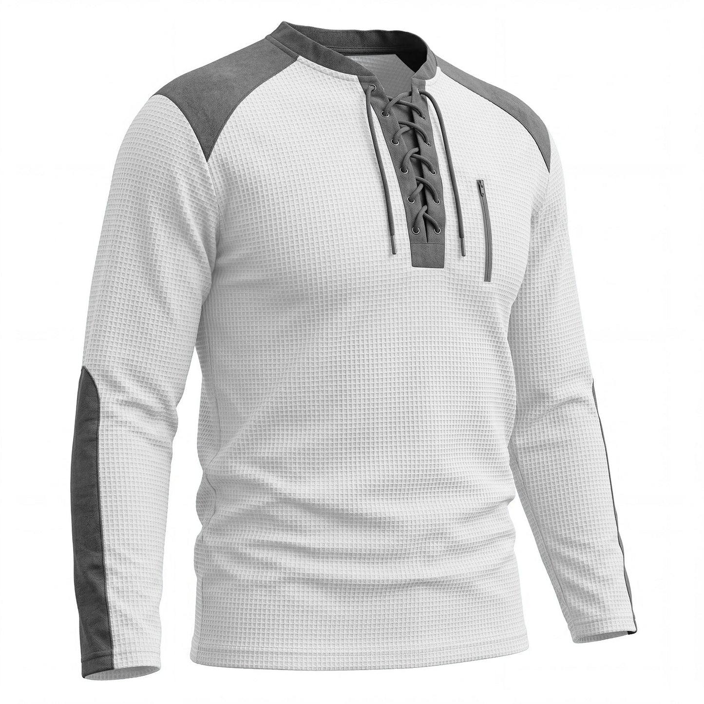 Mens Color-Block Long-Sleeve Sports Sweatshirt