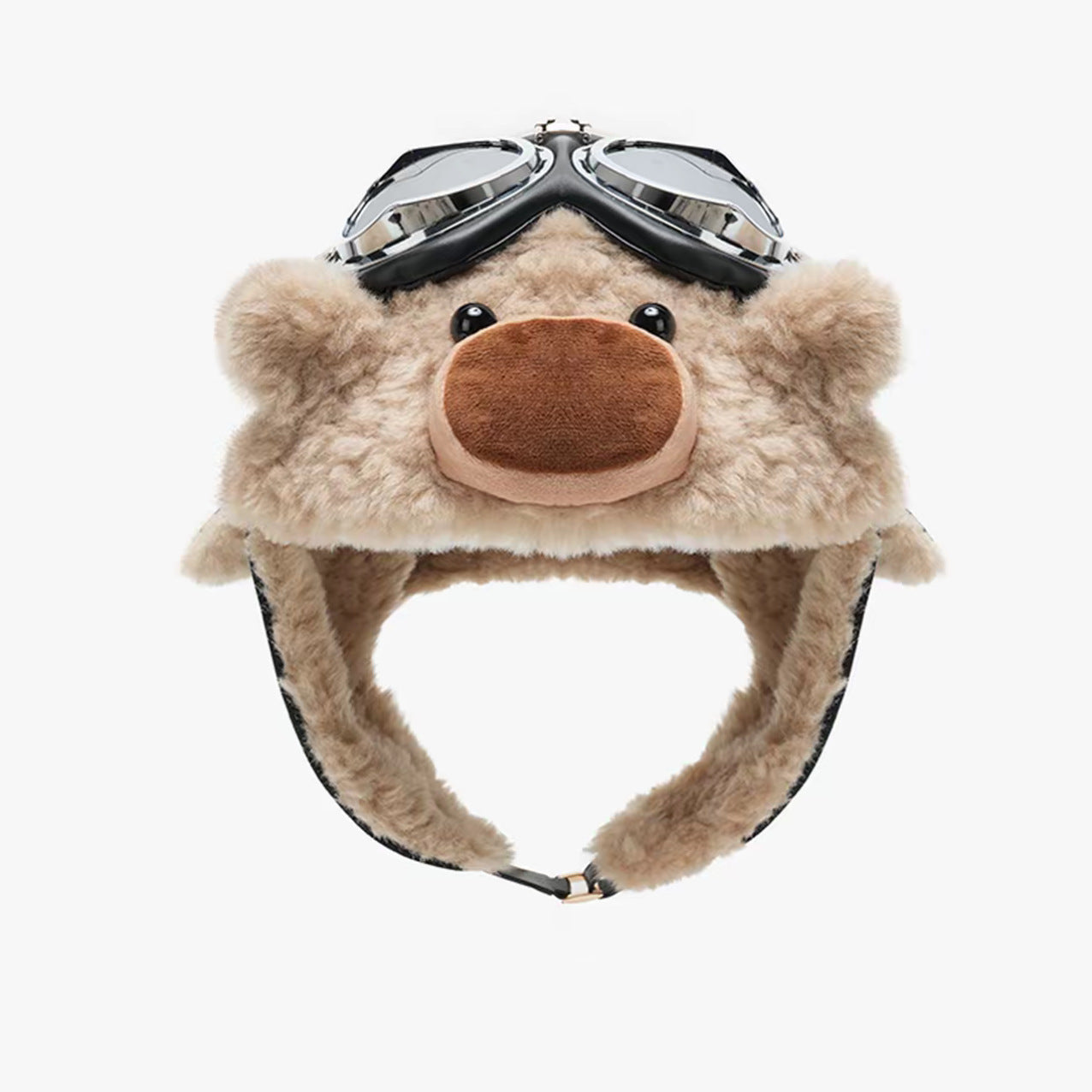 Fleece-Lined Warm, Cold-Weather Ear-Protecting Outdoor Skiing Aviator Glasses And Lei Feng Hat