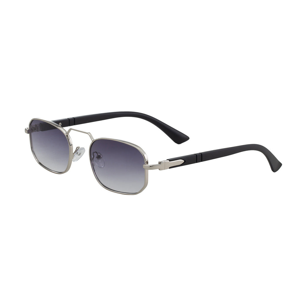 New European And American Fashion Square Frame Sunglasses For Men And Women, Metal Frames, Retro Trendy Narrow Frame Sun Protection Sunglasses, Cross-Border