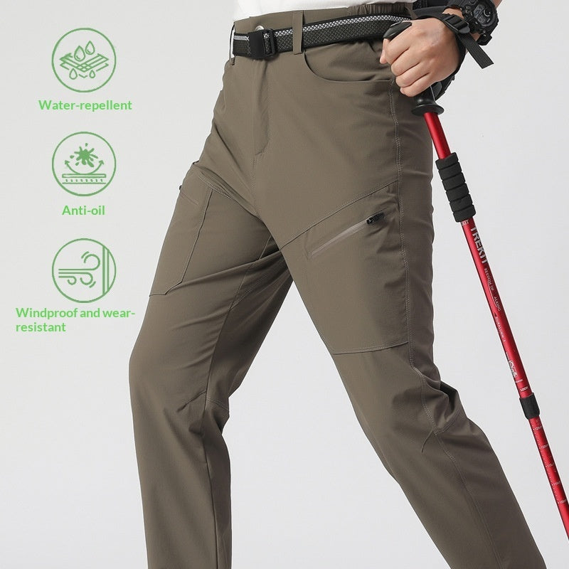 Outdoor Work Pants For Hiking Waterproof Stretchy Breathable With Multiple Pockets