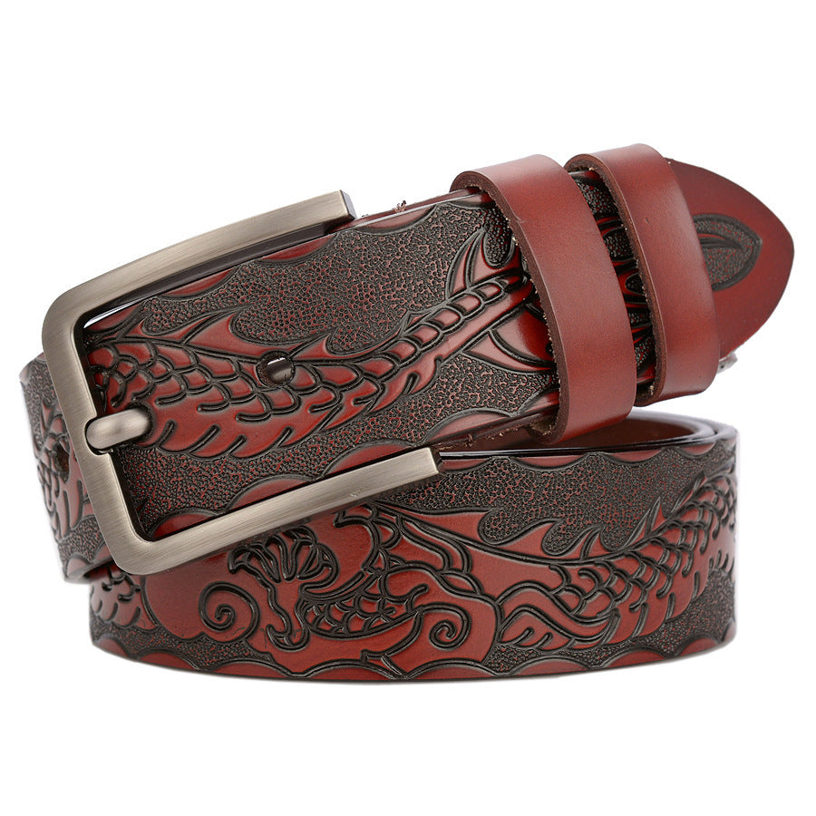 Carved Craft Men's Cattlehide Leather Belt