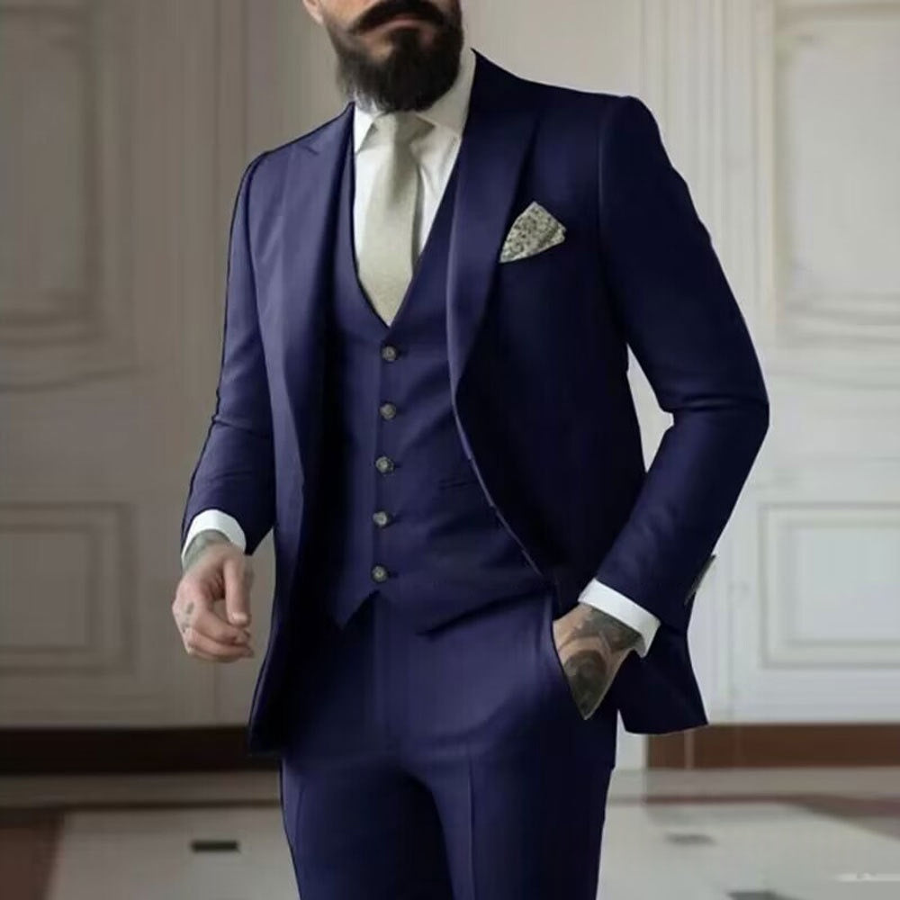 Mens Tuxedo Dinner Suit Three-Piece Set