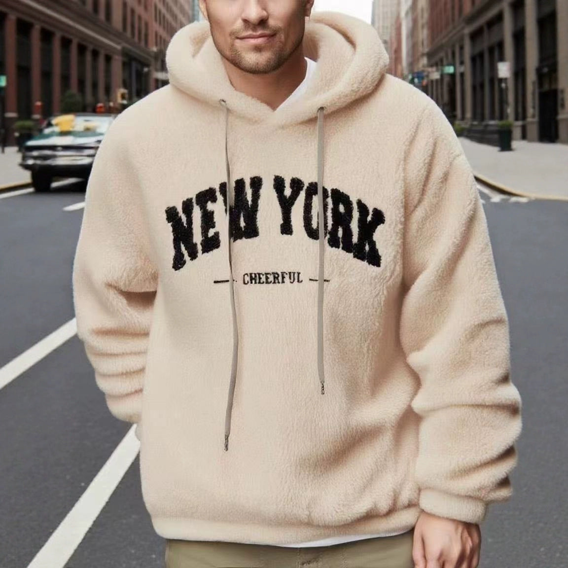 Casual Sporty Hooded Sweatshirt With Drawstring