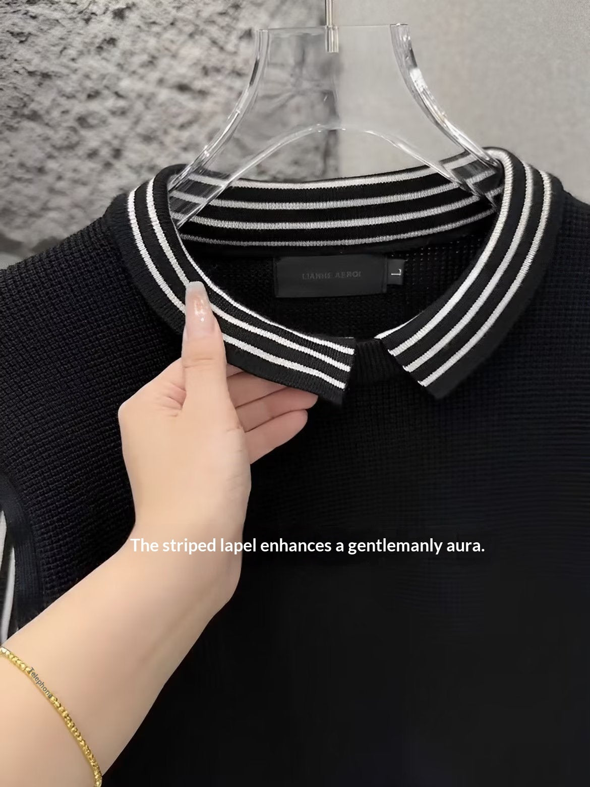 Mens Shirt-collar Knit Sweater For Spring And Autumn