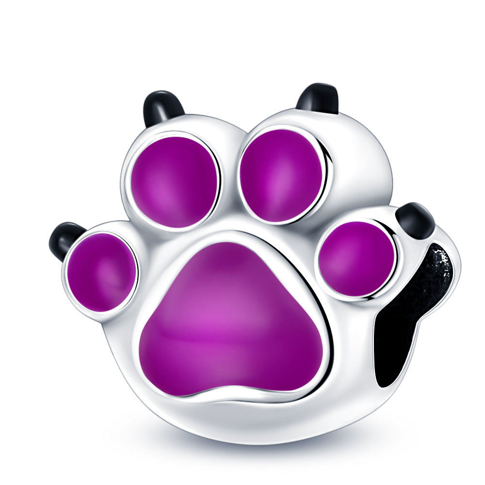 DIY Bracelet With A Cute Paw-print Pendant And Beads