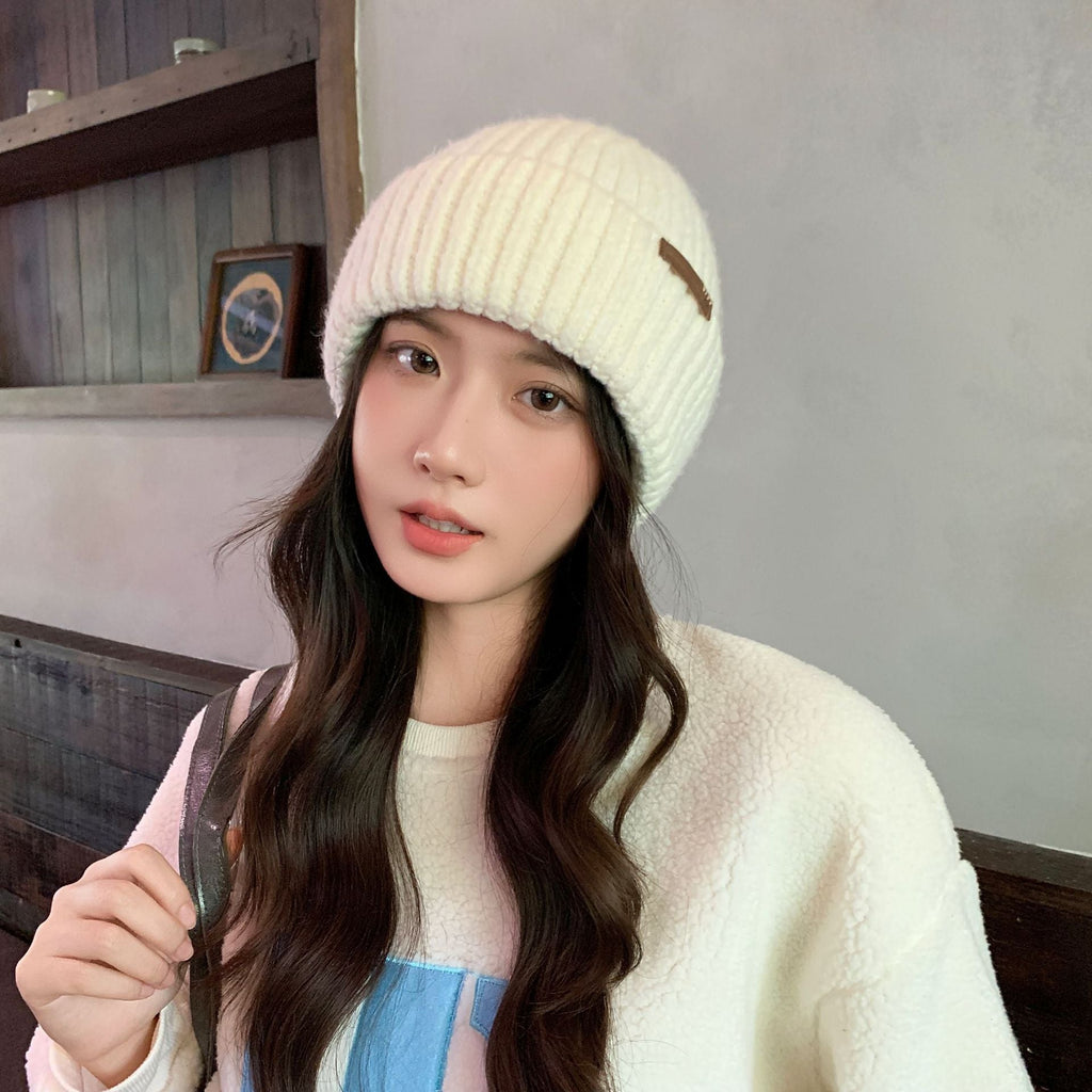 Wool Blend Beanie For Women In Autumn And Winter