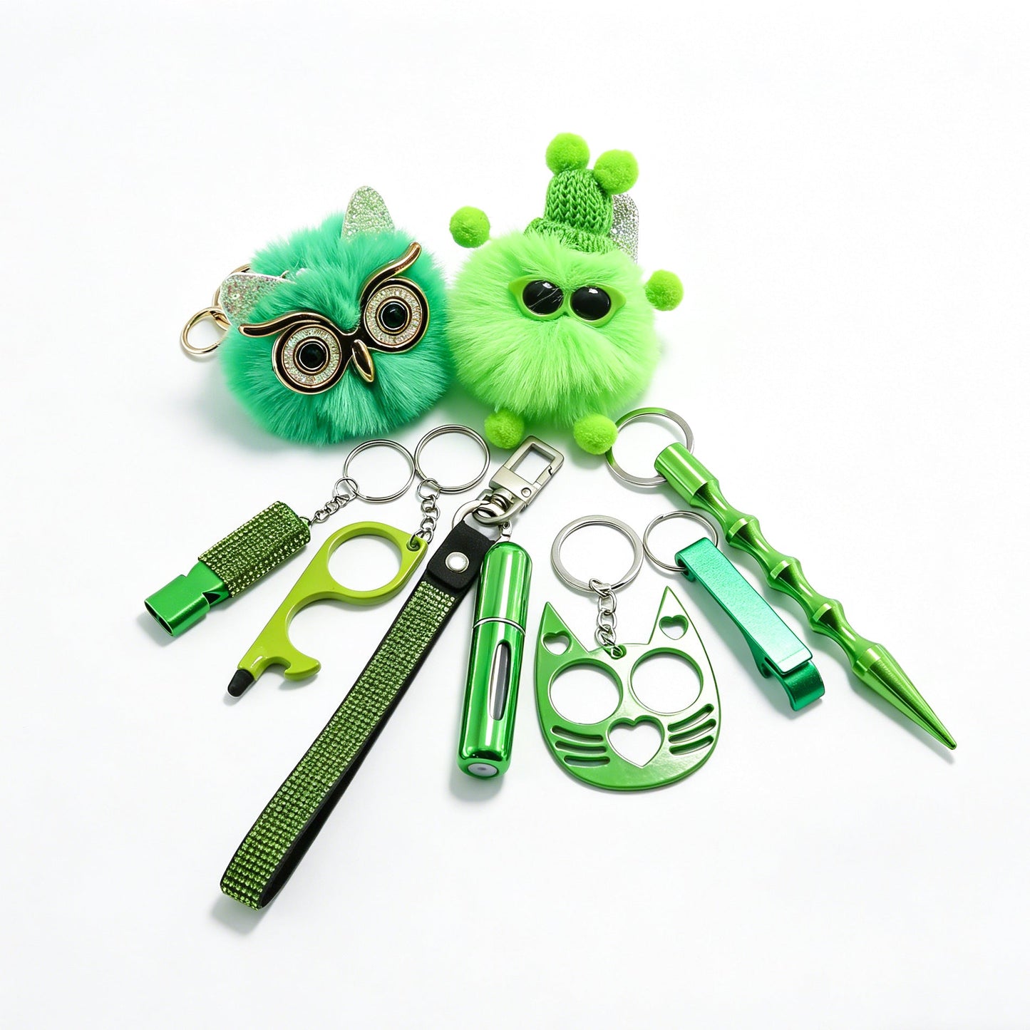 Ins Little Coal Ball Self-defense Keychain