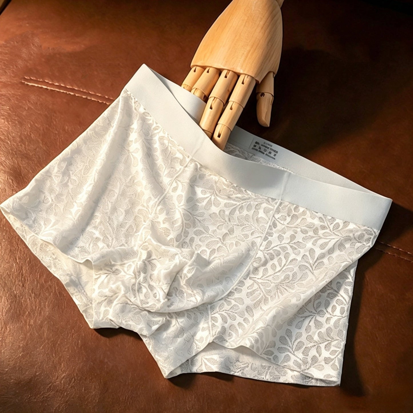 Seamless Ice-silk Mens Underwear Bare-feel Lace Sexy