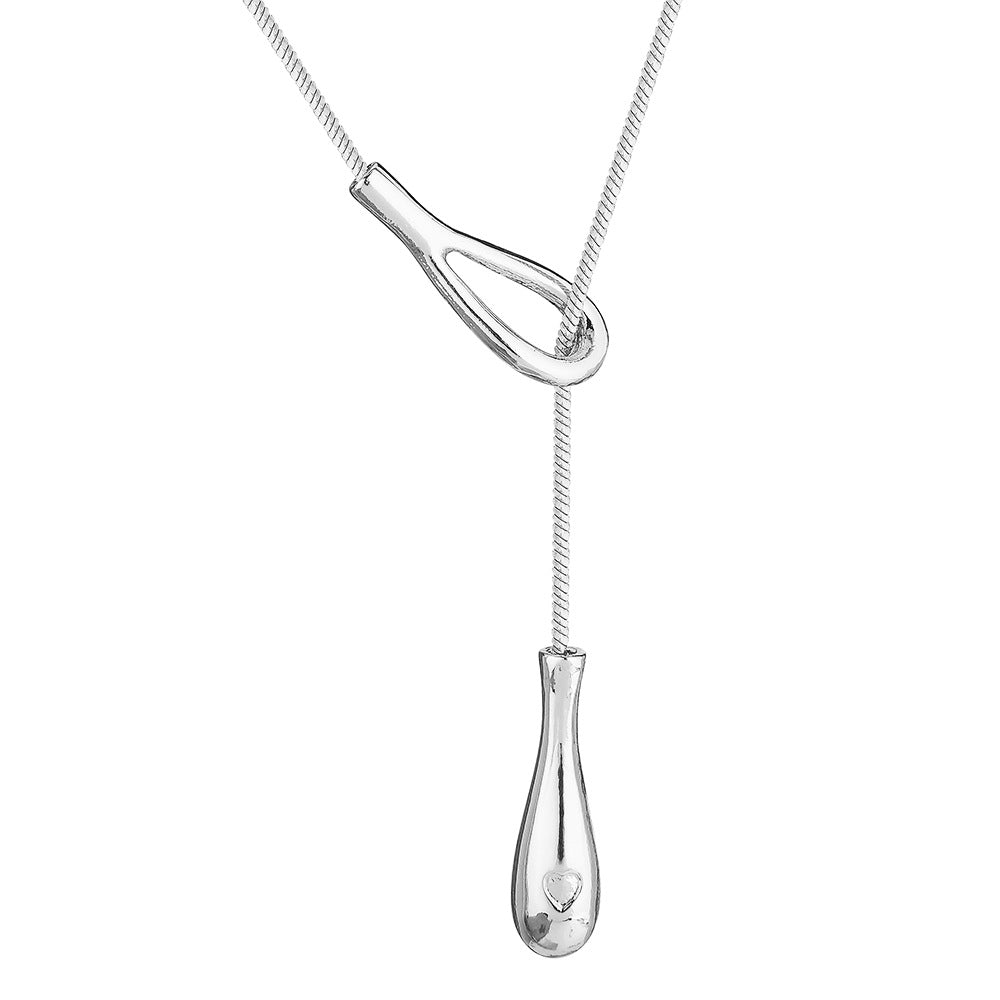 Adjustable Lariat Snake Chain Necklace, Minimal Teardrop Y-Shape Sweater Chain, Quiet Luxury Gold Jewelry For European Spanish Women