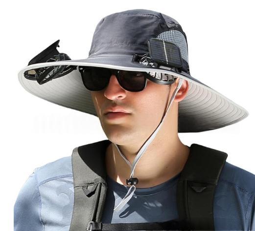 Long Endurance Lithium Battery Fan Solar Charging Wind Sun Protection Hat
