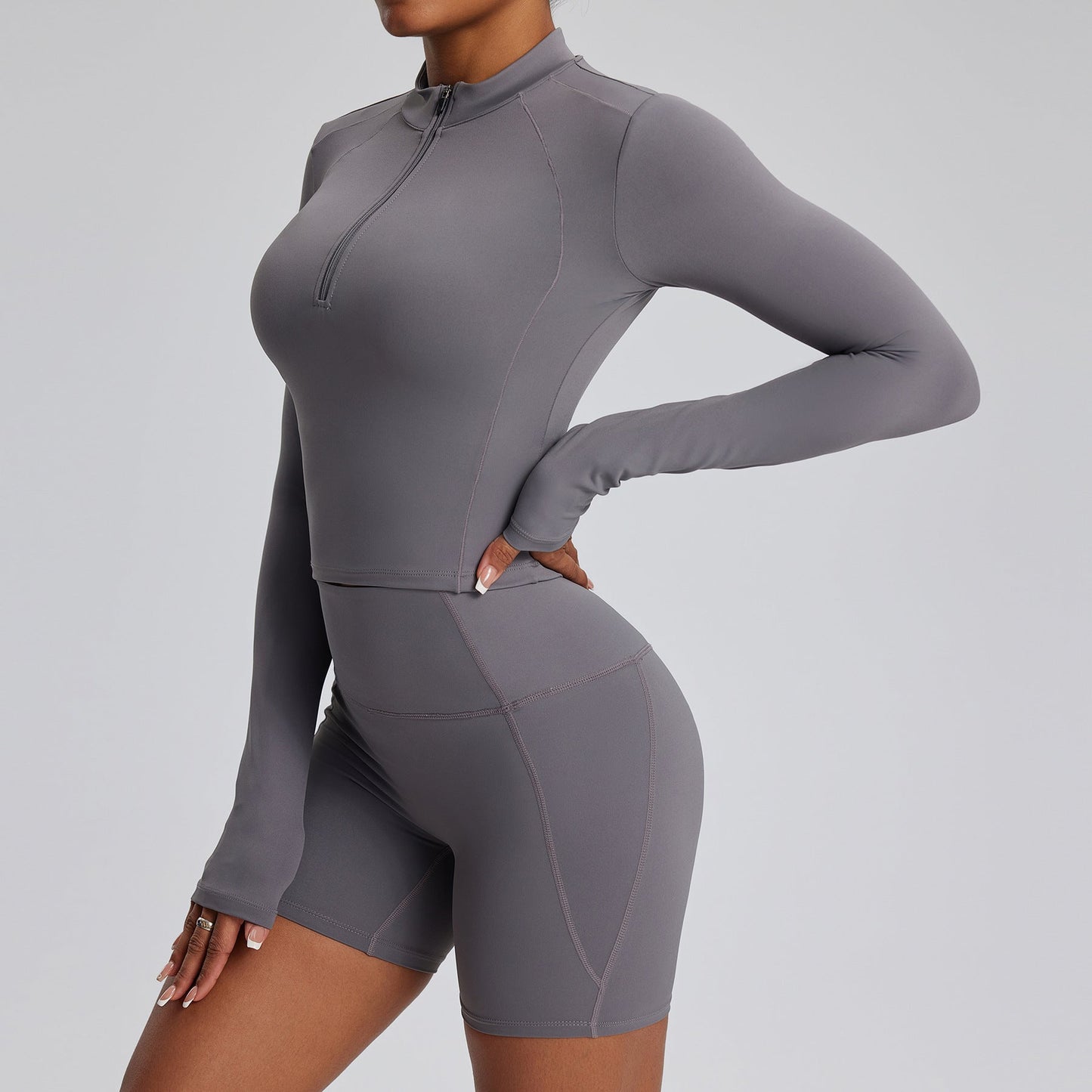Womens Quick-Dry Long-Sleeve Yoga Wear For Europe And The US