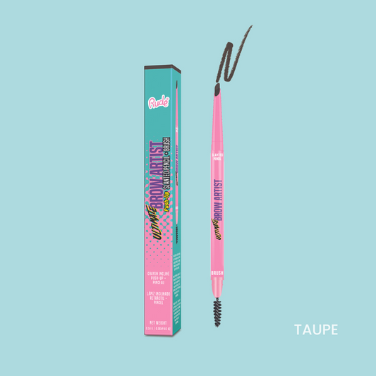 RUDE Ultimate Brow Artist Push-Up Slanted Pencil & Brush – Taupe