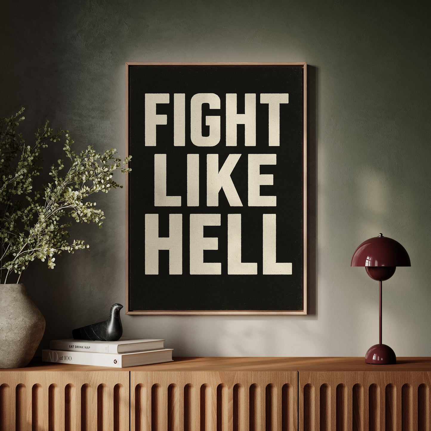 Affiche audacieuse "Bats-toi comme en enfer"
