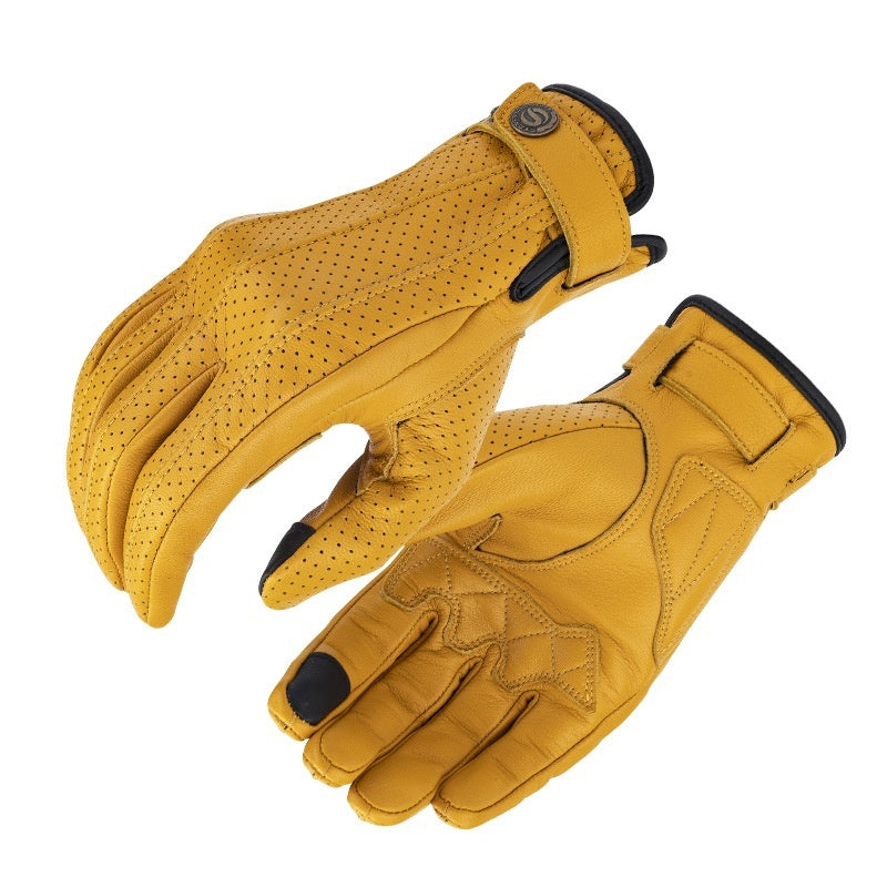Motorcycle Gloves Chamois Leather For Men And Women