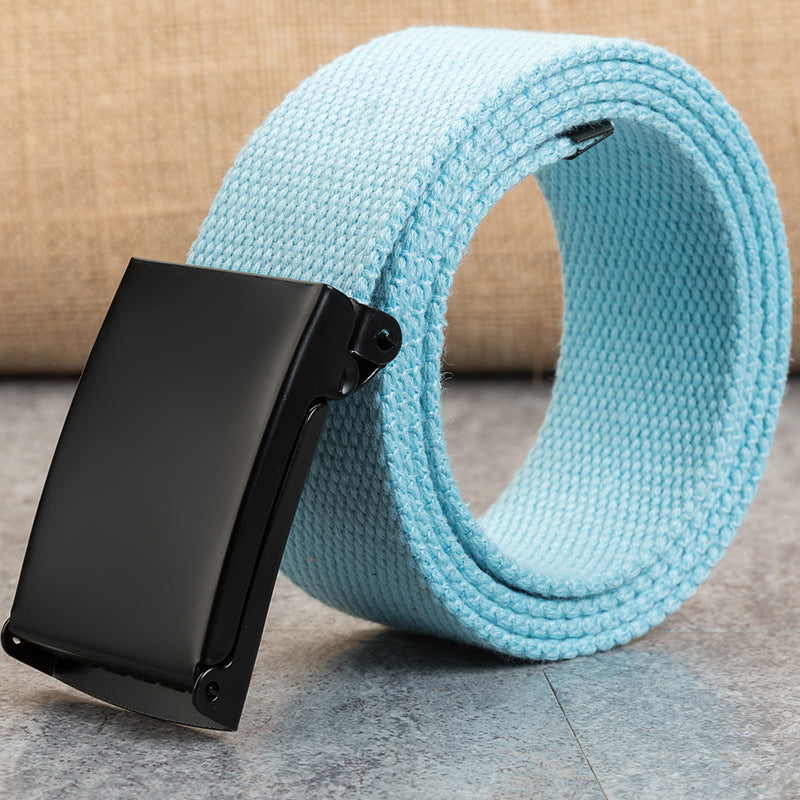 Snap-Clasp Canvas Mens Candy-Colored Belt