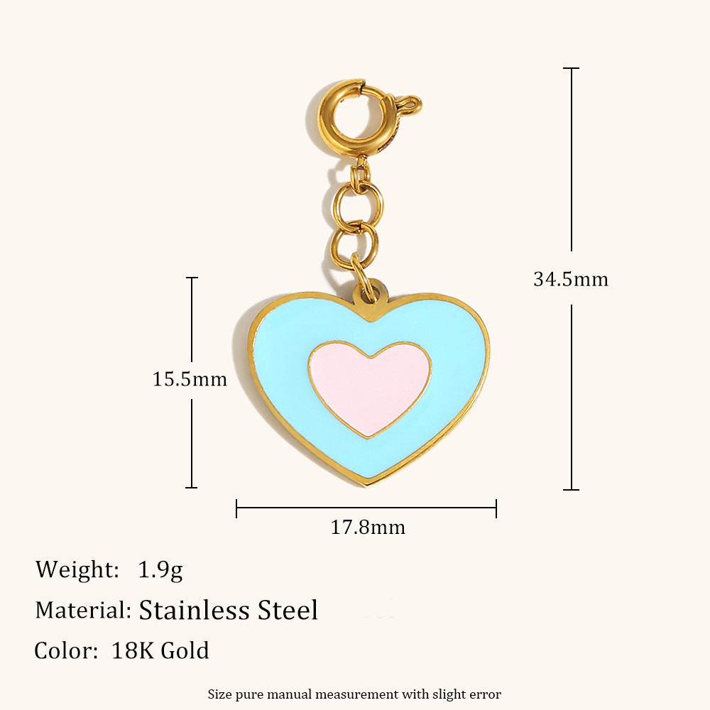 European And American Cross-border Spring-ring Pendant Stainless Steel Plated