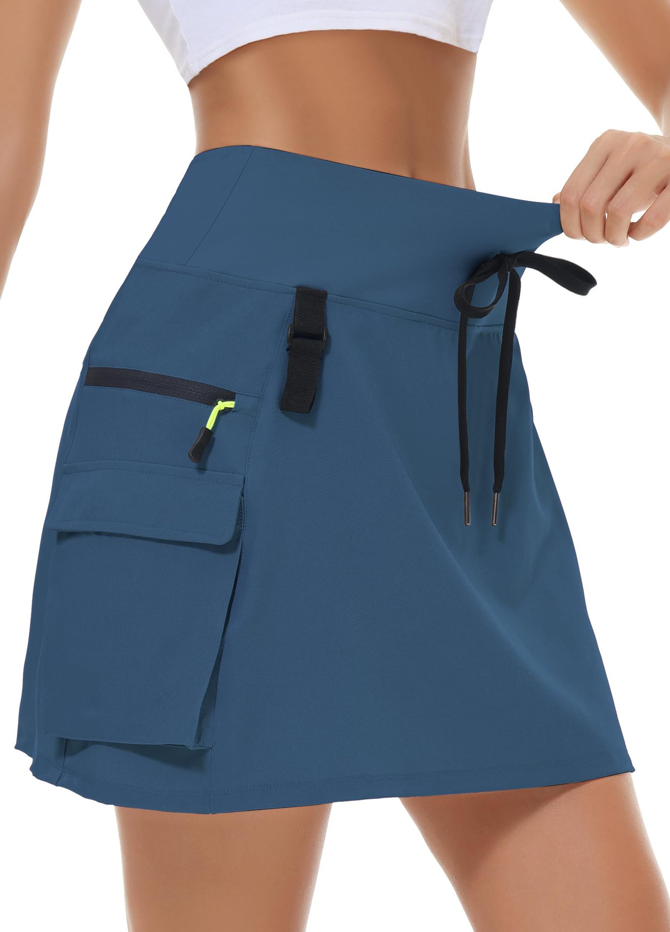 Practical Hiking Skirt With Zippered Pockets For Outdoor Activities