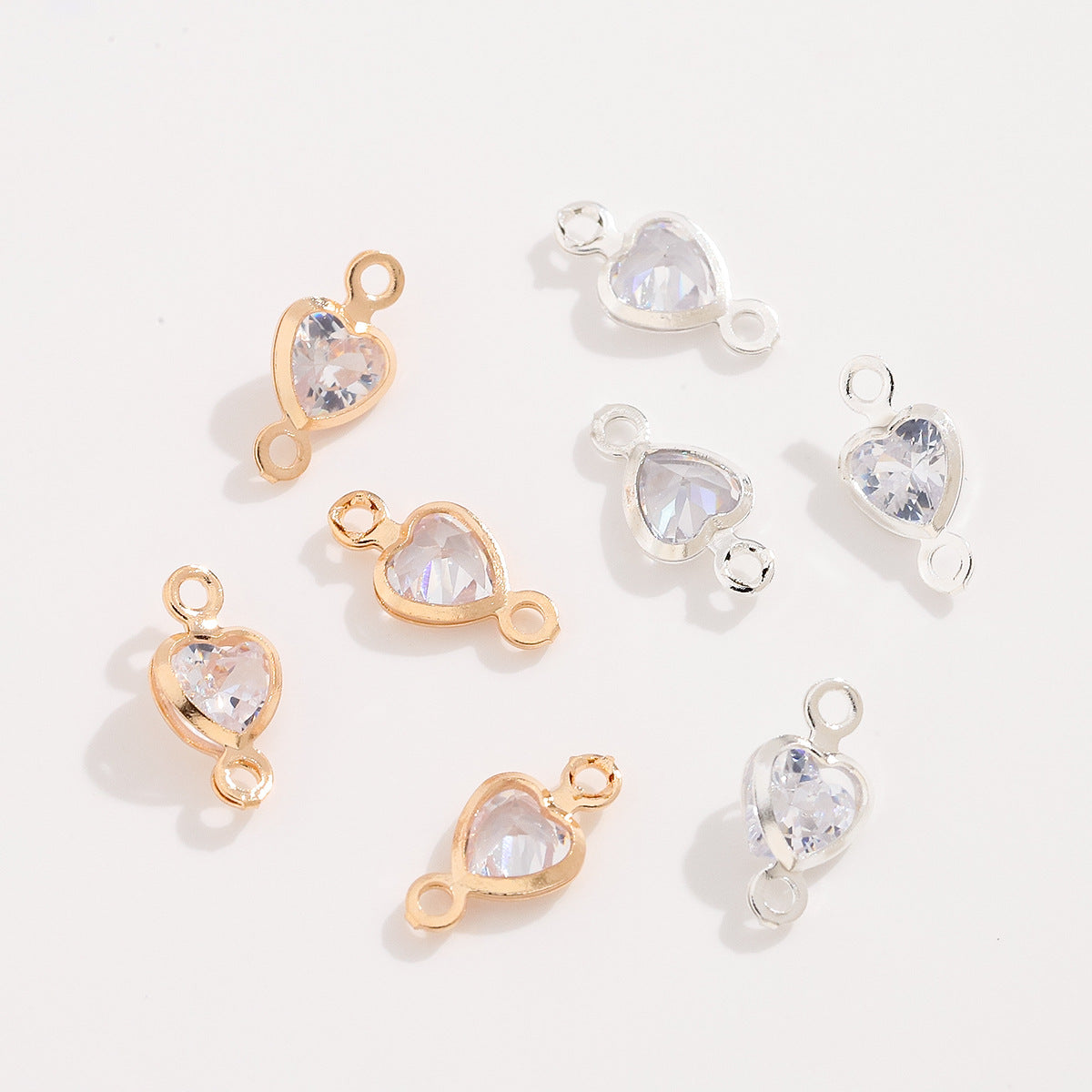 Geometric Zircon Bezel Set Pendant - Gold Plated Color Retention Charm for DIY Earring Jewelry Making Accessories