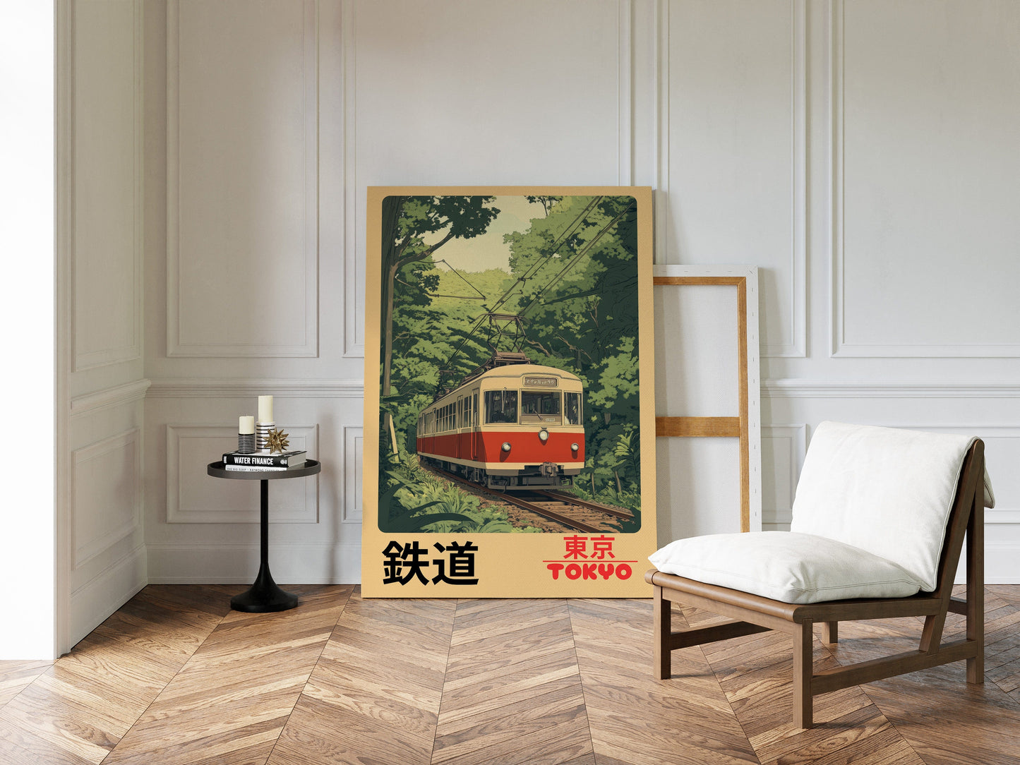 Affiche Rétro Chemin de Fer de Tokyo – Art Mural de Train Japonais, Impression de Voyage Vintage