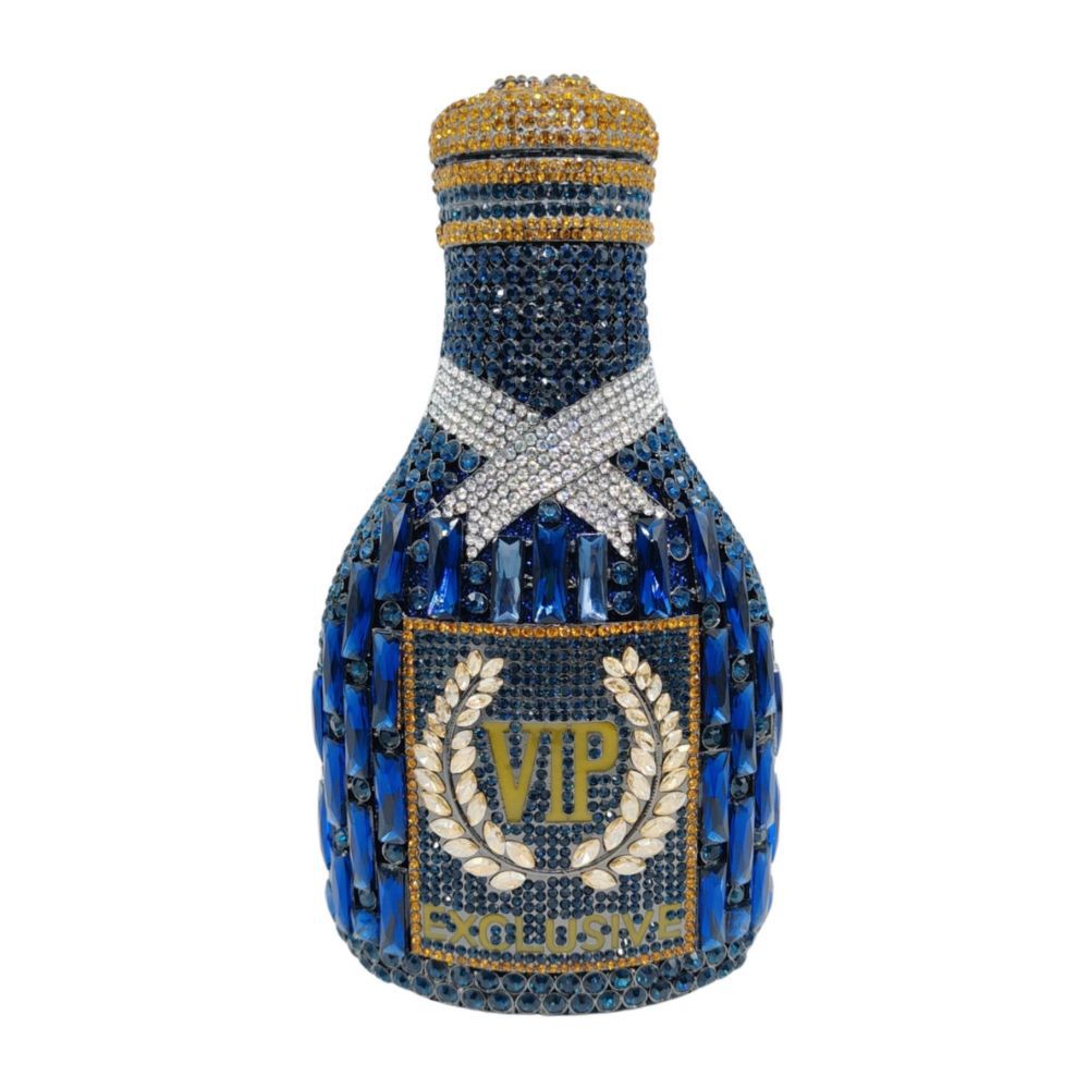 Champagne Bottle Diamond Hand Holding Dinner Bag