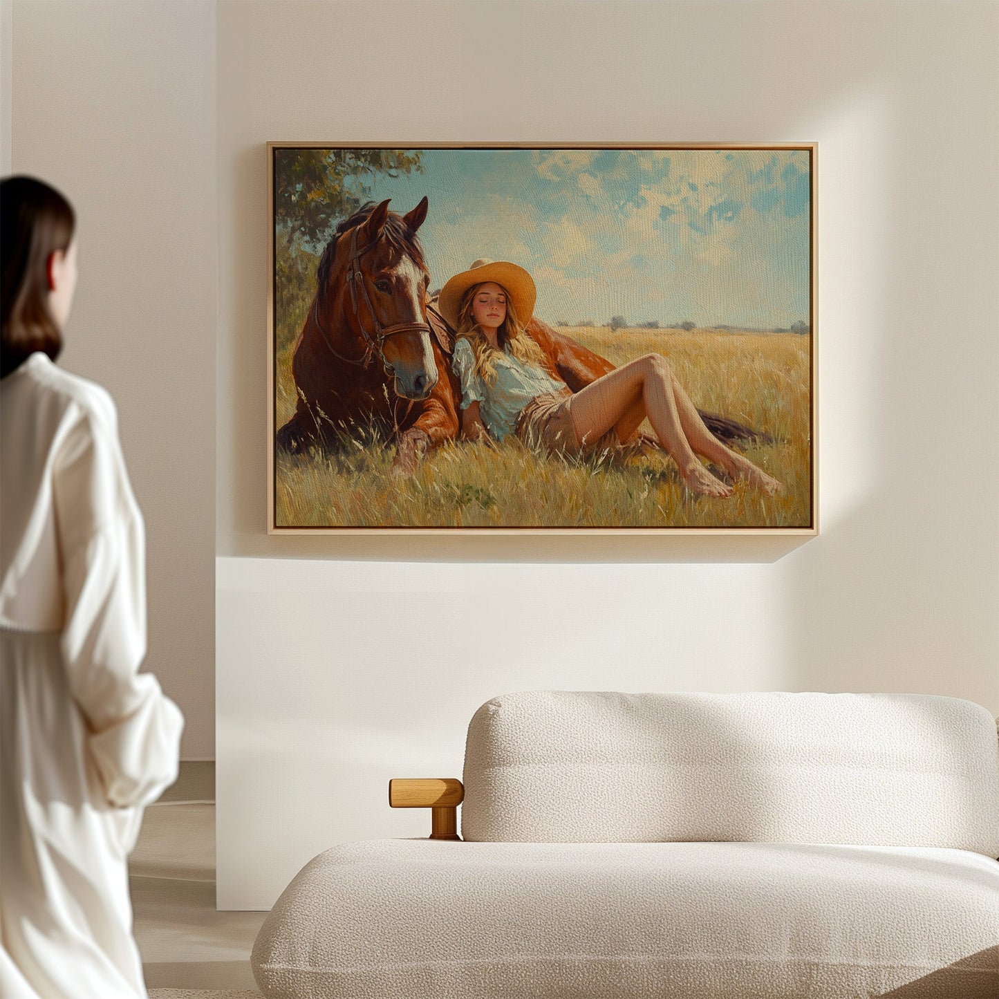 Cowgirl-Tagtraum im Sommergras