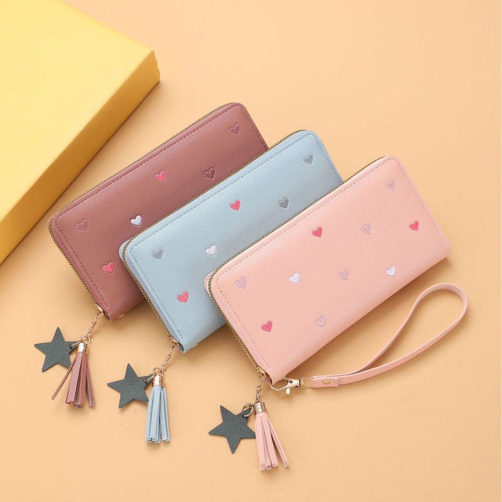 Cute Mini Embroidered Long Wallet For Women