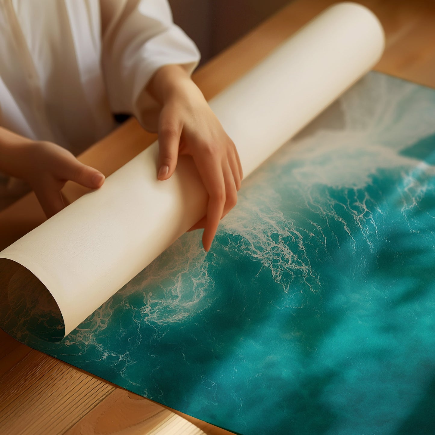 Dérive Aérienne Sur la Houle Turquoise