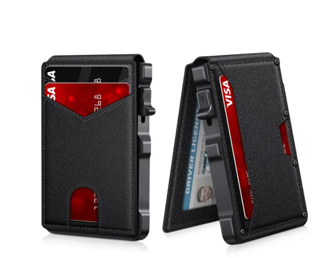 Amazon Bestseller Dual-Fold Carbon Fiber Flip Wallet