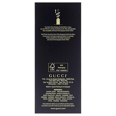 Flora Gorgeous Orchid par Gucci Eau De Parfum Vaporisateur Rechargeable 3.3 oz pour Femme