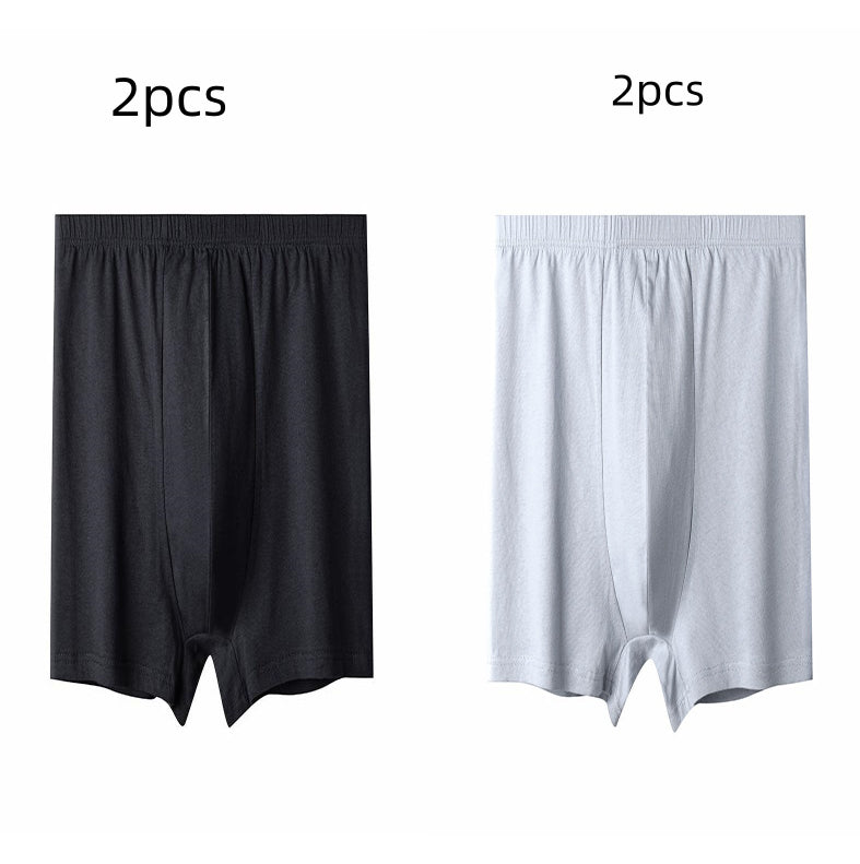 Men's High-waisted Pure Cotton Plus Size Loose Deep-crotch Cotton Breathable Boxer Shorts