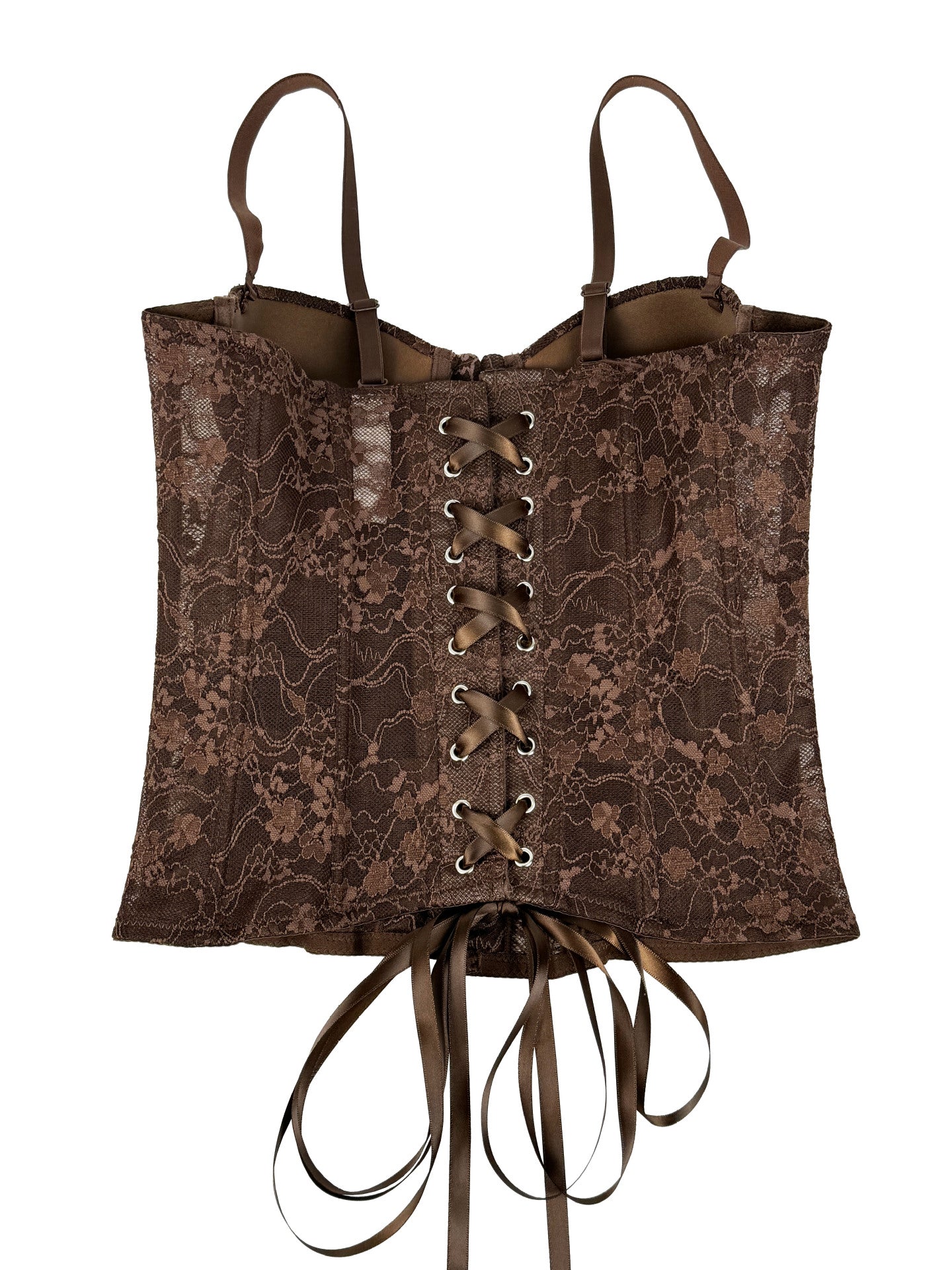 New Cross-Border Lace Embroidered Fishbone Corset Slimming Camisole Pure Desire Tube Top Outfit Fishbone Top