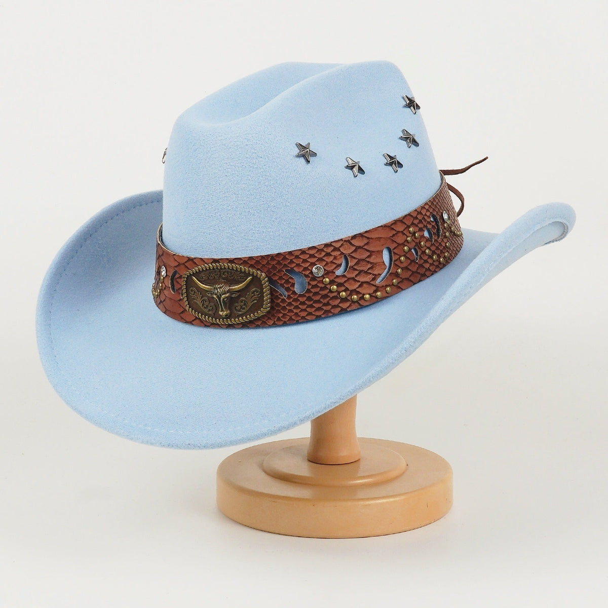 Best-selling European And American style Star studded Leather Jazz Cap