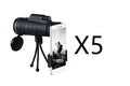 Compatible with Apple, Monocular Telescope Zoom Scope with Compass Phone Clip Tripod