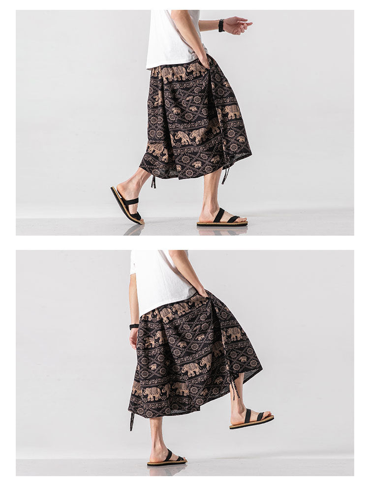 Men's Loose Chinese Style Beach Pants