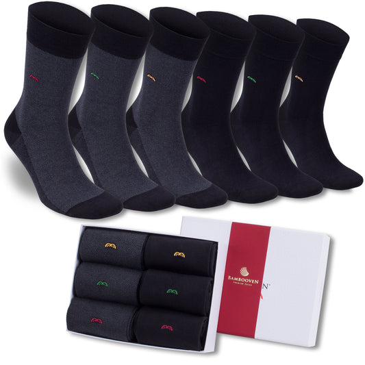 Chaussettes habillées et pantalon en bambou pour hommes, paquet de 6 - 623