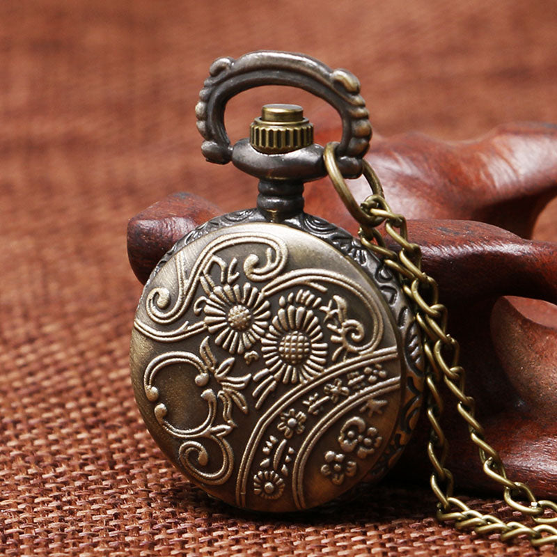Sailboat quartz pocket watch