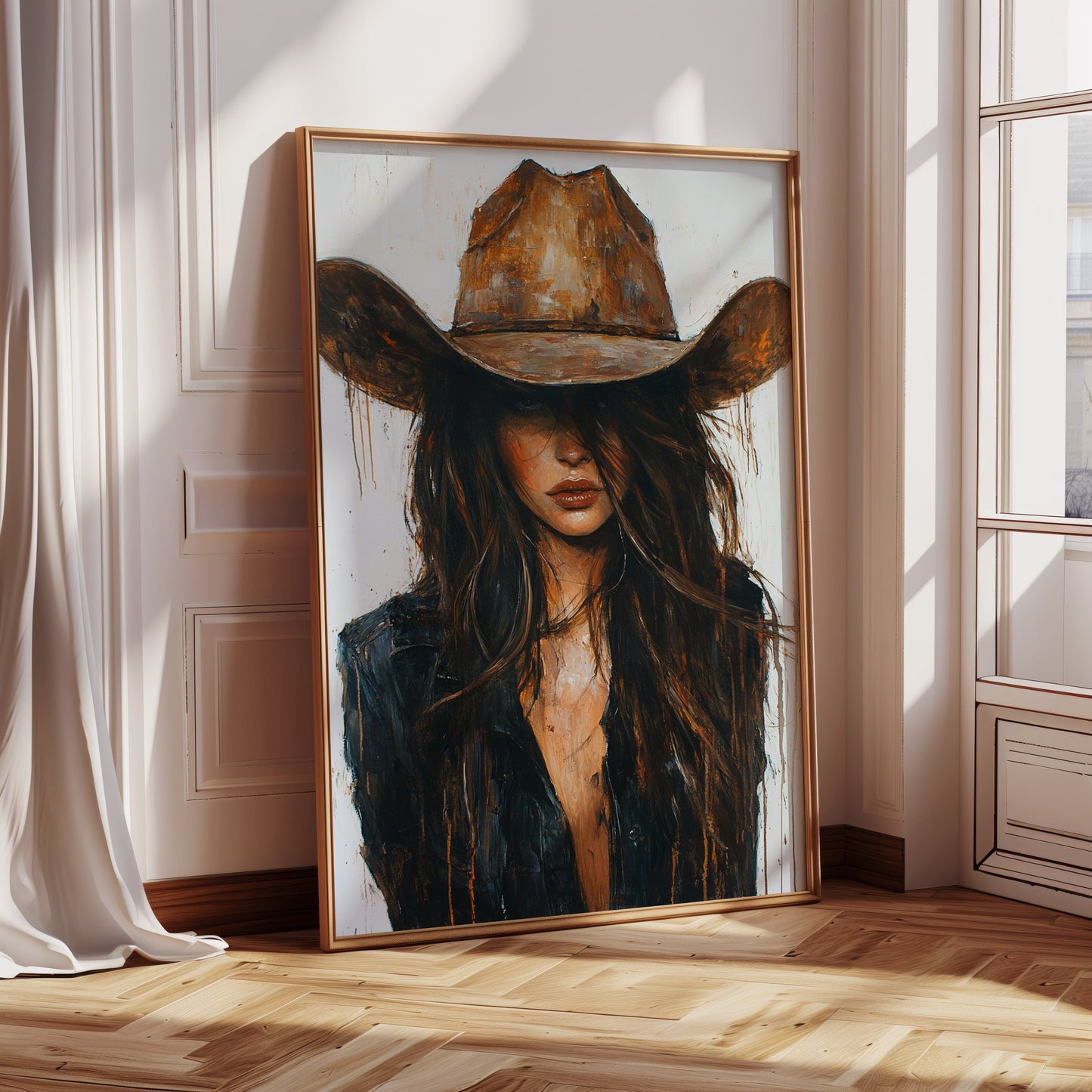 Whiskey Dust – Kühner Western-Cowgirl-Druck