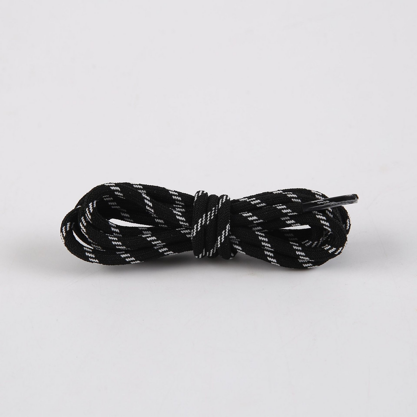 Twill elastic shoelaces-black-Spandex + low-stretch silk-1 piece