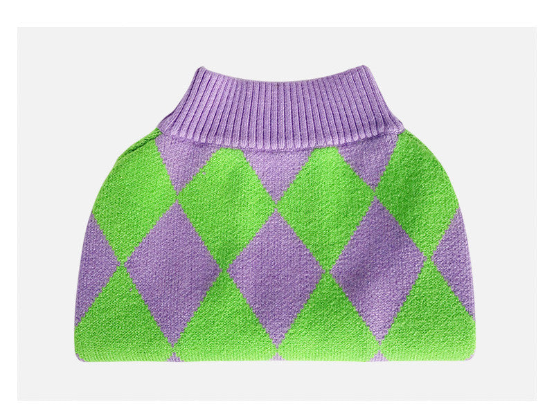 Trendy Plaid Clothes Dog Pet Sweater